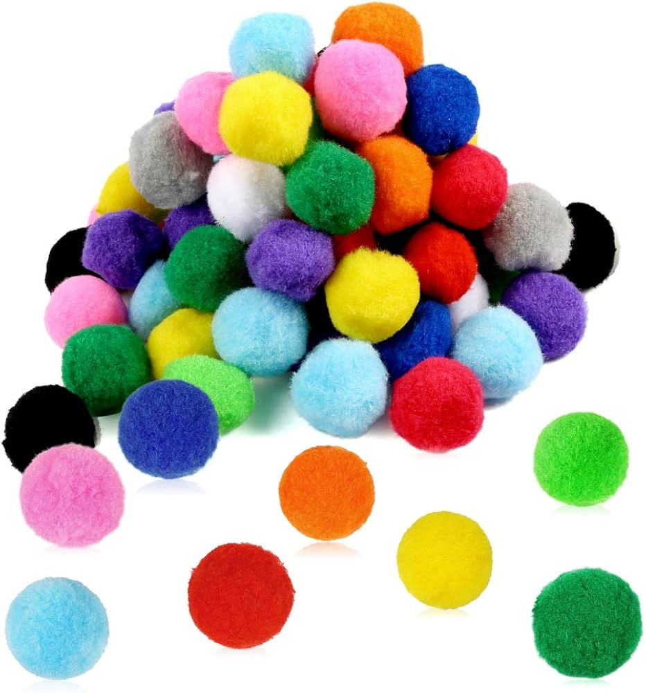 Pllieay 120Pcs 2 Inch Very Large Assorted Pom poms Arts and Crafts for DIY Creative Crafts Decora... | Amazon (US)