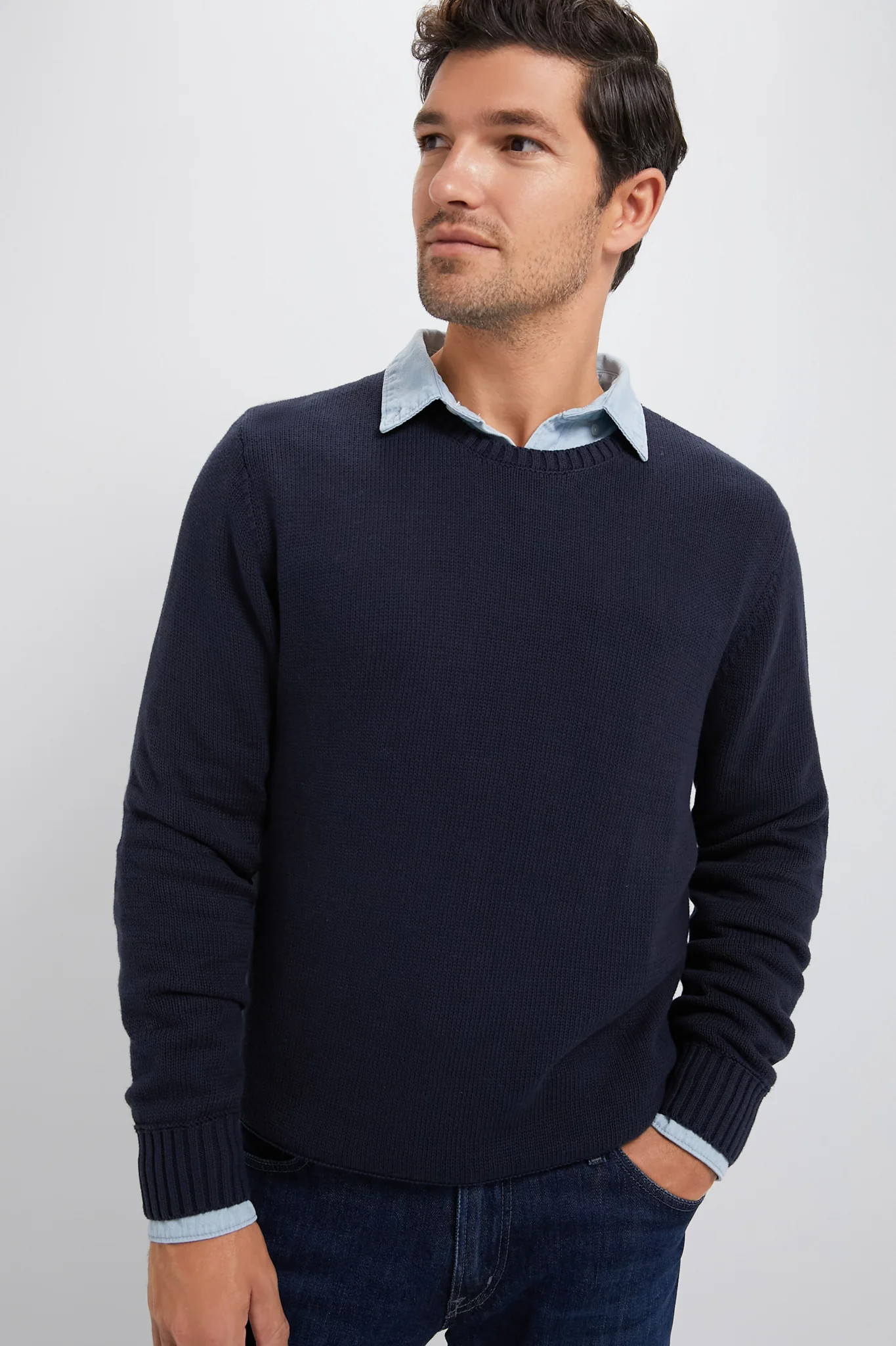 Navy Blue All Season Classic Crewneck | Tuckernuck (US)