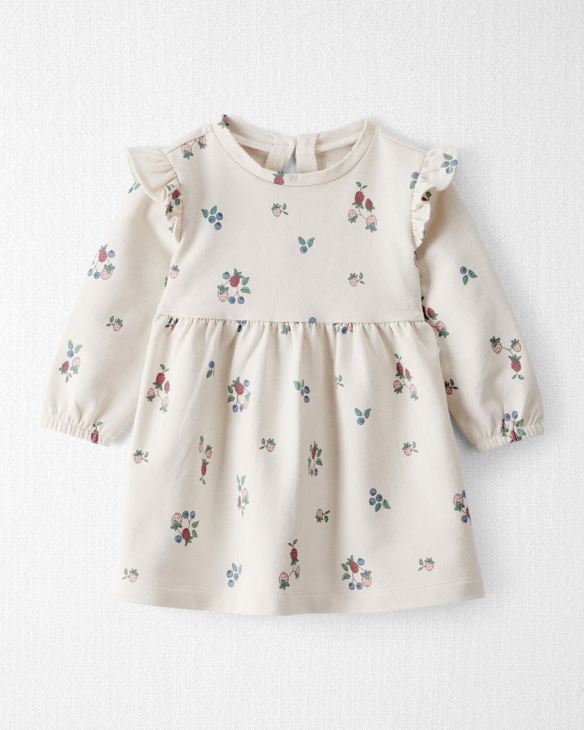 Baby Girl Organic Cotton French Terry Dress in Berry Blossom Print | Carter's Inc