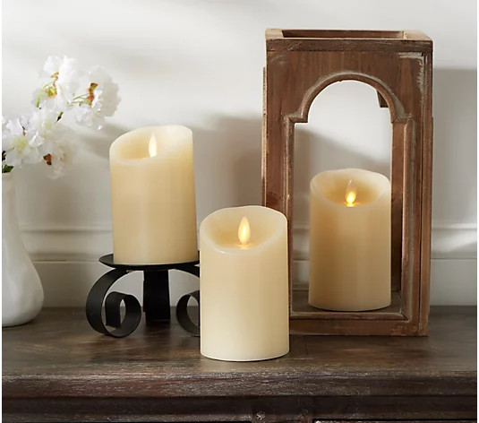 Luminara S/3 Flameless 4.5" Pillars with Gift Box & Remote | QVC