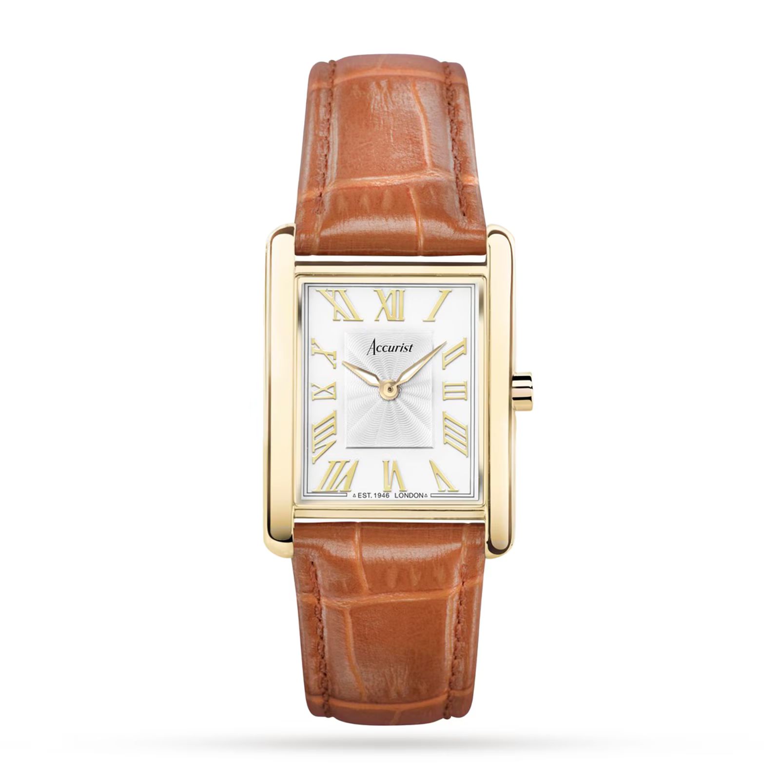 Accurist
    
    Rectangle Tan Leather Strap 26mm Watch
    
        71004 | Goldsmiths