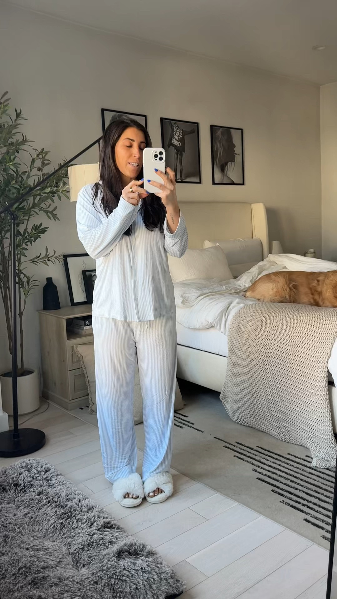 new matching PJ’s 🫶🏽 wearing a size M! 
