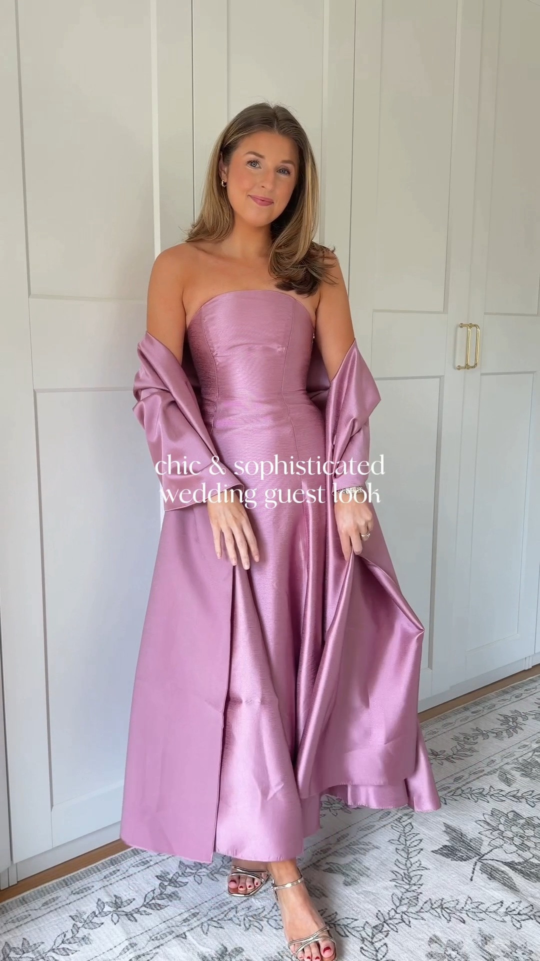 Chic & sophisticated wedding guest look! *RUNS SMALL* I’m wearing a S and need a M! Size up one or 2 sizes!