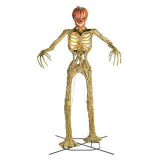 12 ft. Giant-Sized Inferno Pumpkin Skeleton with LifeEyes(TM) LCD Eyes | The Home Depot