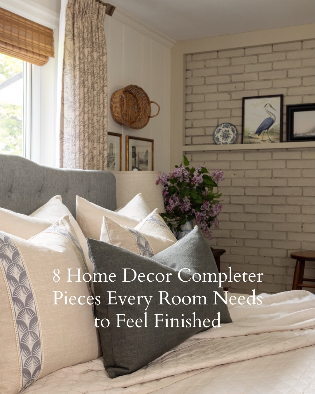 I don’t make the rules, but these completer pieces really are so important when it comes to making a space feel like it’s done. So many of us think we want to “keep things simple,” and then feel a little confused when our spaces seem mostly functional, but still unfinished. Despite what you may think, adding these completer pieces to your space won’t make it feel fussy or cluttered or complicated, it will just make your space feel complete.

Linen pillows: @neutralcurtains Jenna Collection
Colors: Ivory Beige, Oatmeal, Midnight Green
Insert: Feather
Discount: CREEKLINEHOUSE for 25% off

Simple but effective home upgrades and vintage home decor paired with new finds - follow @creeklinehouse for more home ideas from our 120-year-old farmhouse.🤍