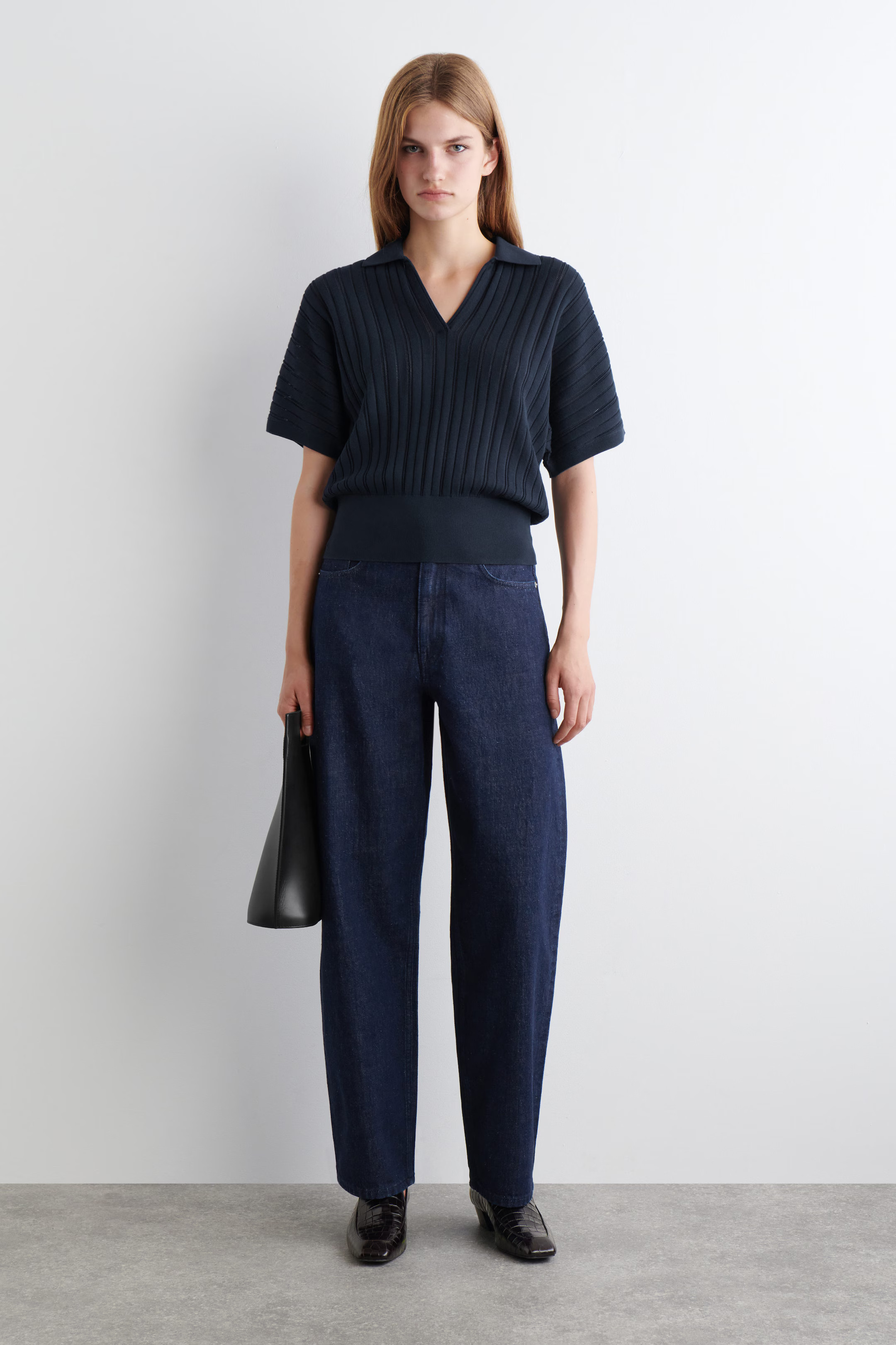 BAY BARREL-LEG JEANS - DARK BLUE | COS | COS UK