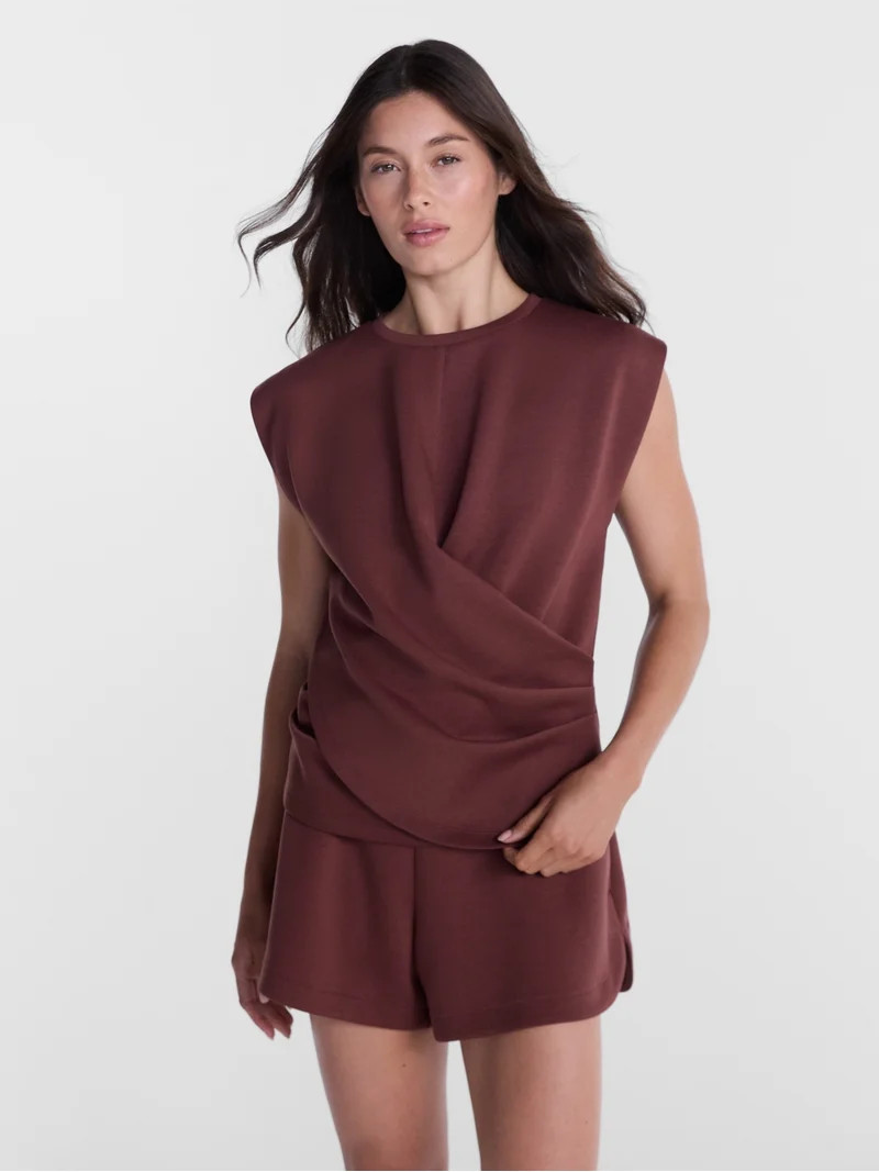 Avia Women's ScubaKnit Sleeveless Wrap Top, Sizes XS-XXXL | Walmart (US)