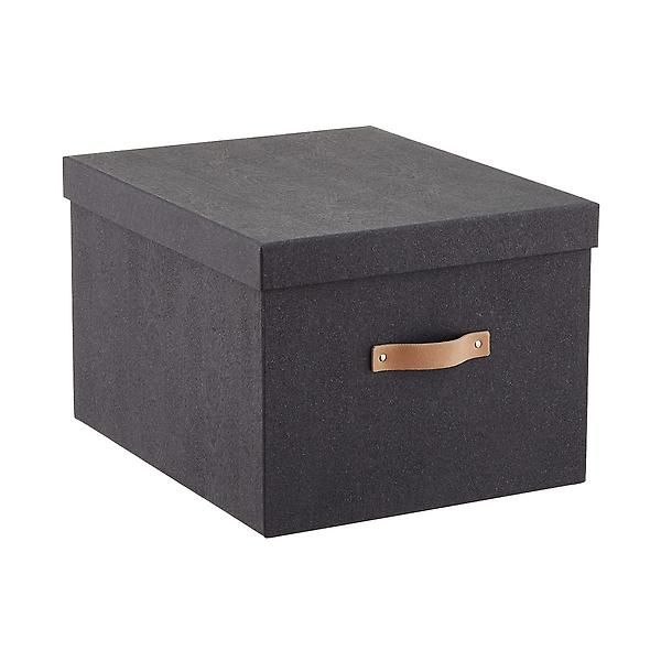 Bigso Woodgrain Letter/Legal File Box Black | The Container Store