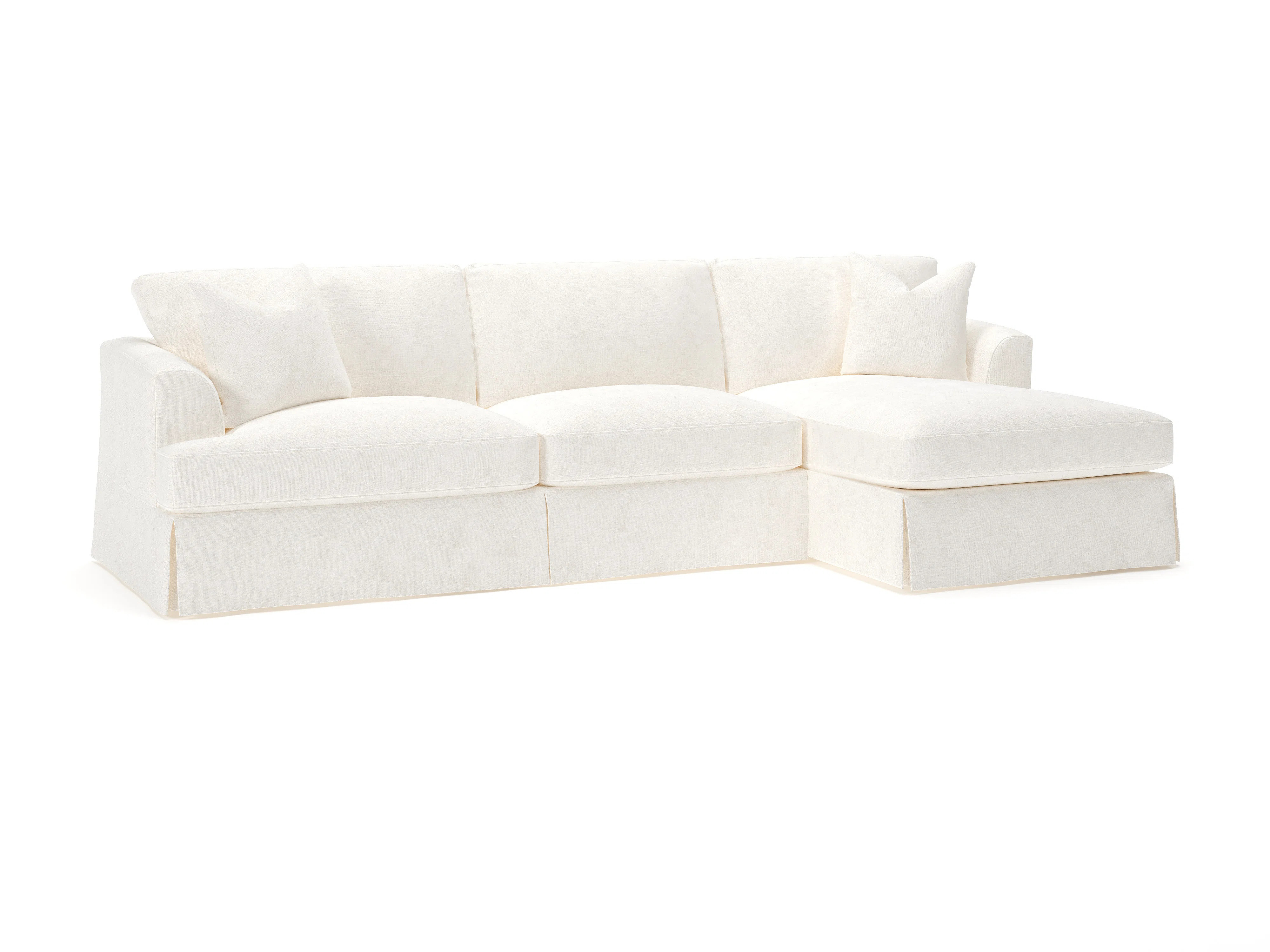 Lucia 128" Wide Down Cushion Sofa & Chaise | Wayfair North America