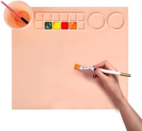 Amazon.com: LUTER Silicone Painting Mat for Craft, 16.5x14.6inch Nonstick Craft Mat with Collapsi... | Amazon (US)