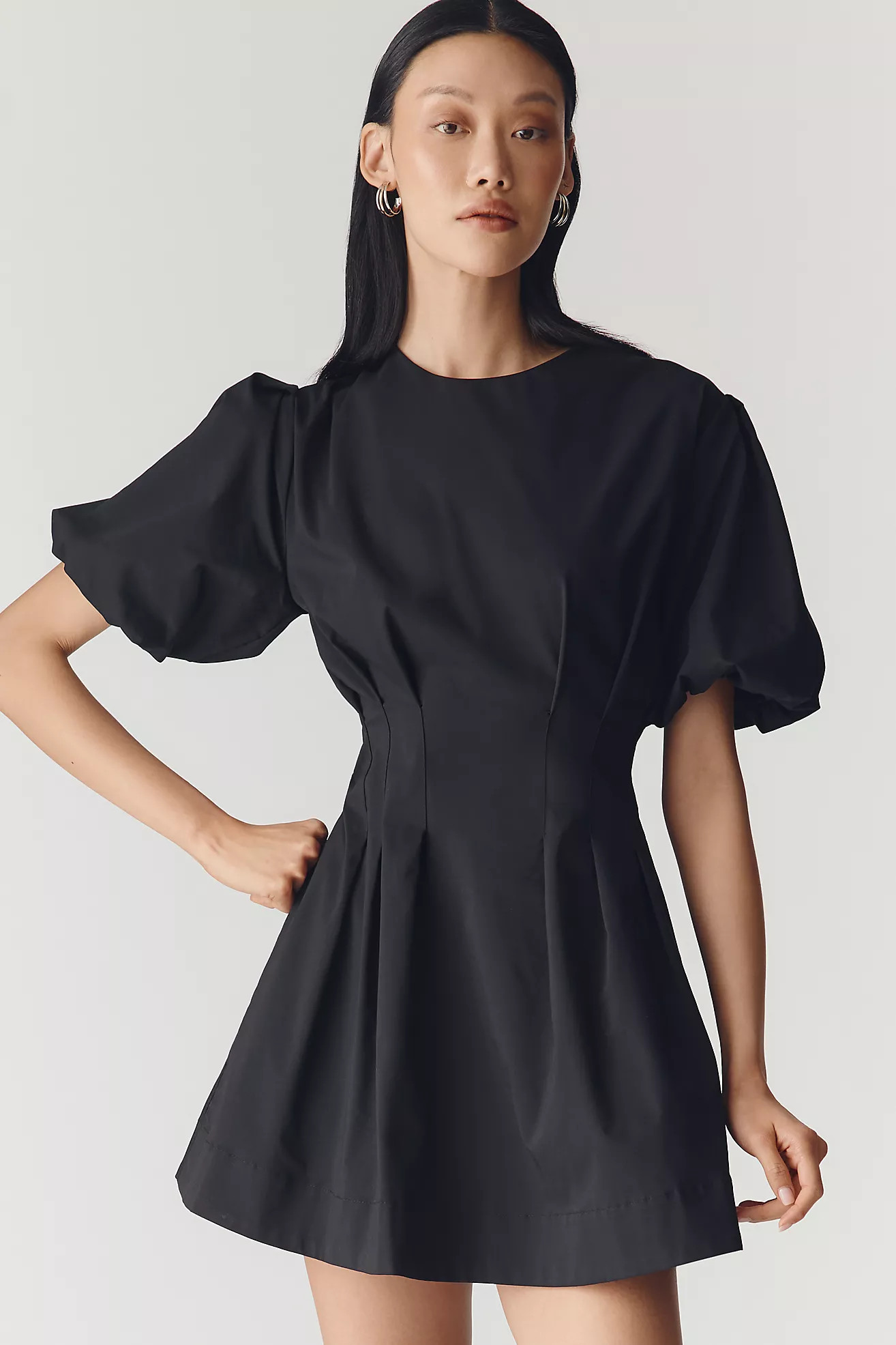 Exquise Tobie Puff-Sleeve Mini Dress | Anthropologie (US)
