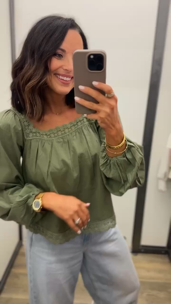 Such a pretty green peasant blouse! Love the flowy sleeves and the lace detail along the neckline and hem. Perfect spring top to wear with light wash denim or white shorts. Wearing a size small! 

#LTKStyle #LTKFinds #LTKSpring #PeasantBlouse #GreenBlouse #BohoStyle #SpringOutfit #CasualStyle #EverydayOutfit

#LTKSeasonal #LTKPetite #LTKmomlife