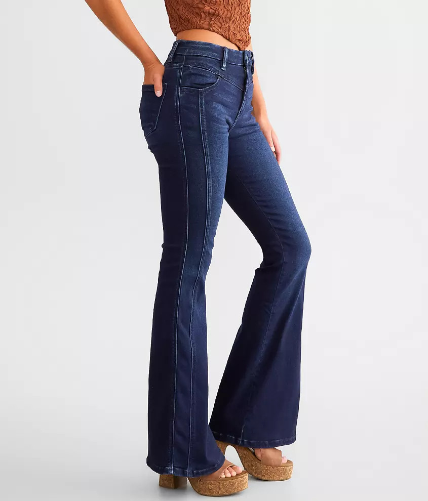 Signature High Rise Flare Stretch Jean | Buckle