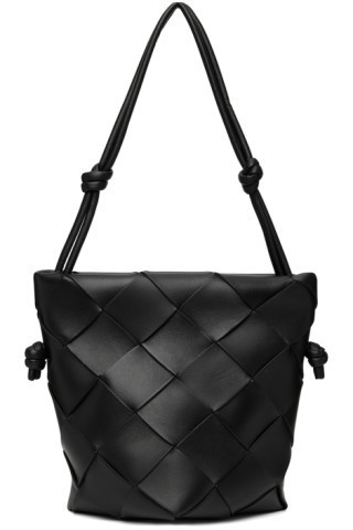 Bottega Veneta - Black Clasp Bucket Shoulder Bag | SSENSE