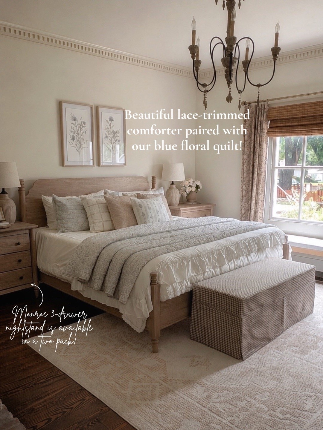 The primary bedroom at the Farmhouse is looking B E A U T I F U L with our new summer bedding!

#LTKSeasonal #LTKHome