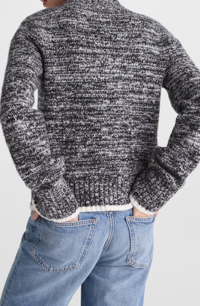 Marled Mock Neck Cotton Blend Sweater | Nordstrom