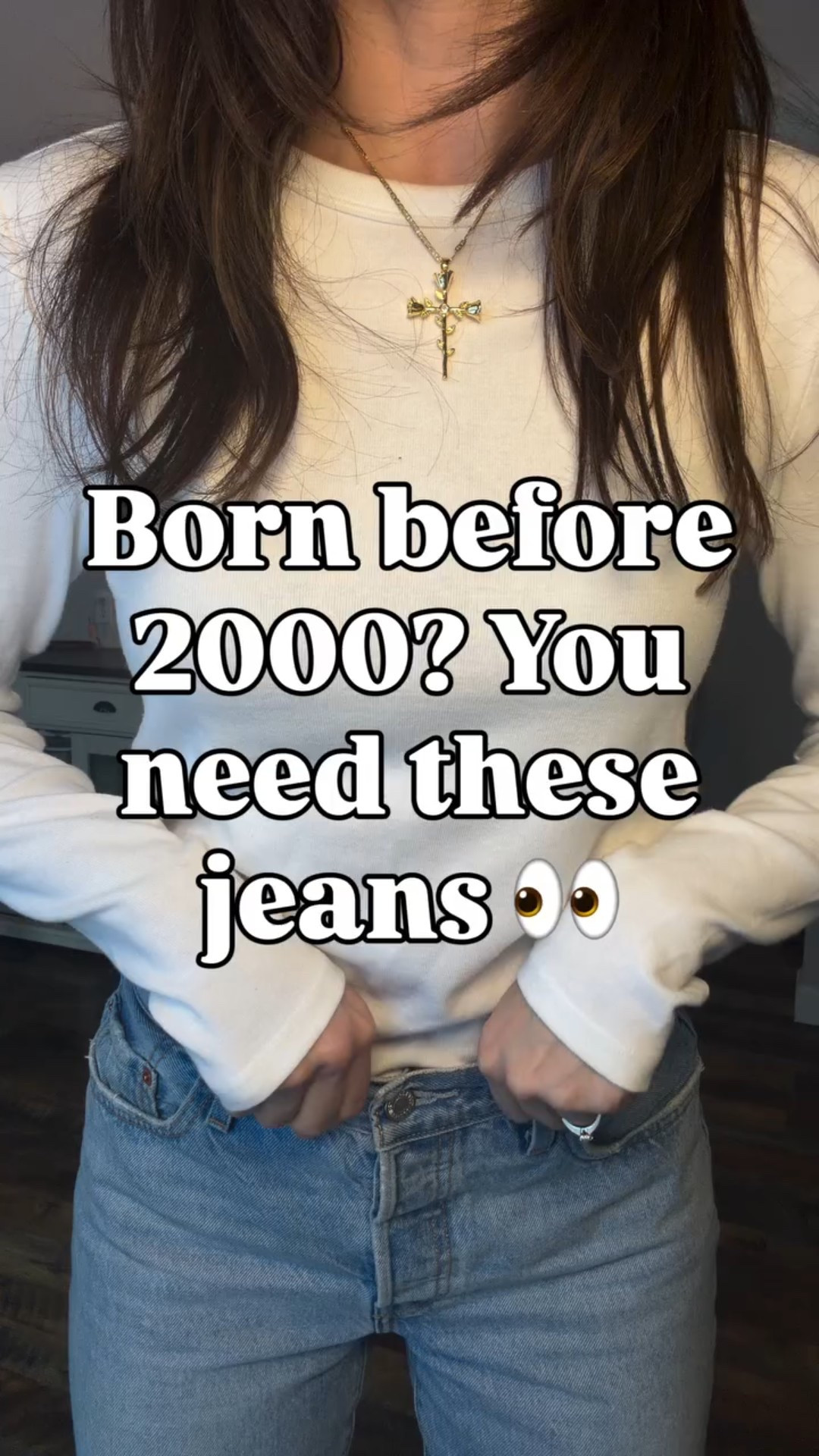 🌟wearing the 27l jeans. Small white top, and xs sweater 
These are by far the most loved denim I’ve shared! I personally wear mine about twice a week! They have a button fly, they’re a lighter wash denim, and the ly have nice room in the hips. They’re also very comfortable and you can easily dress them up or down. The sweater I have is currently 50% off making it $19 🤯 

Millennial mom jeans | Liz Hope jeans | jeans for 2026 | winter trends 2026 |

#LTKSaleAlert #LTKSeasonal