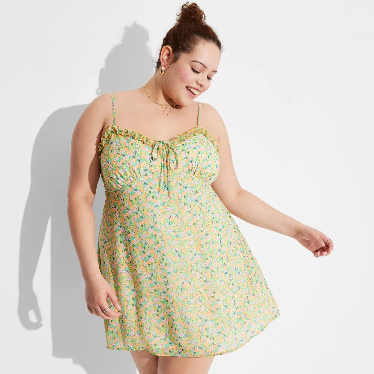 Women's Ruffle Trim Slip Mini Babydoll Dress - Wild Fable™ | Target