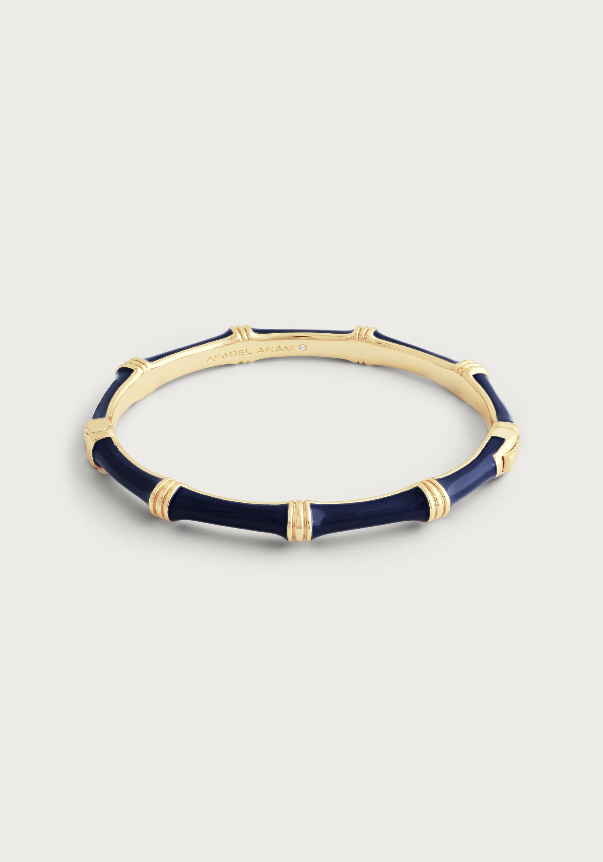 Bamboo Enameled Hinged Bangle | Anabel Aram