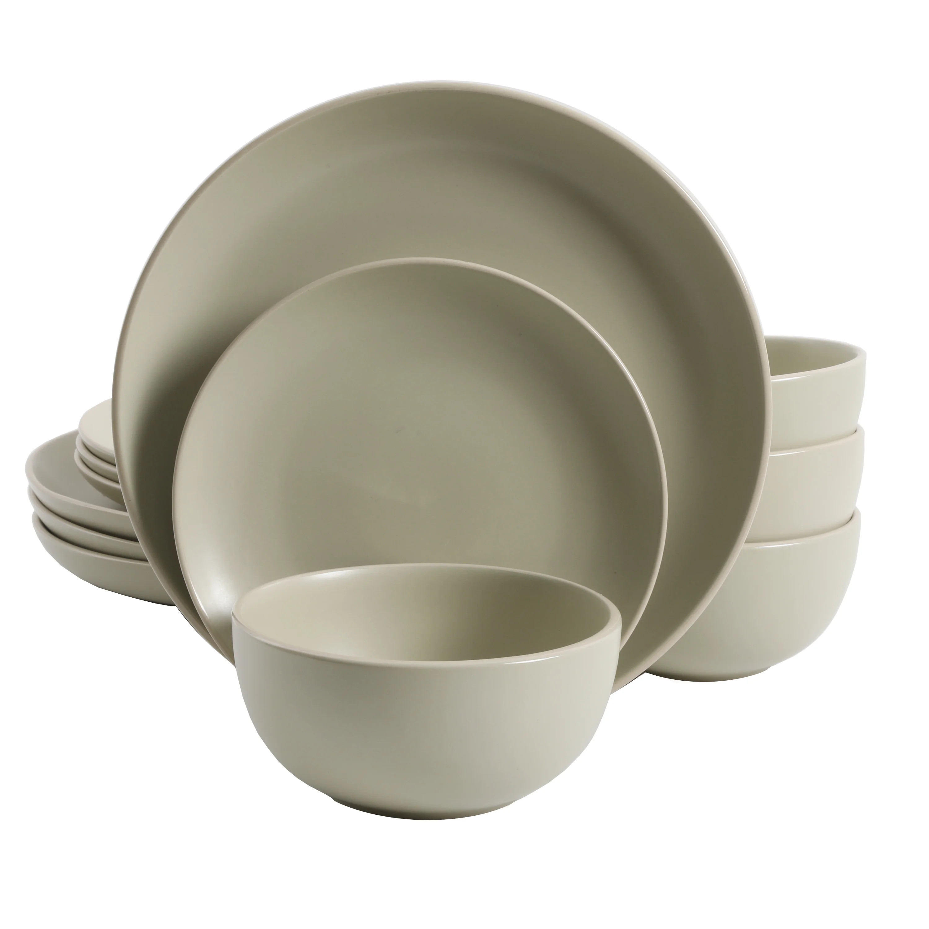 Better Homes & Gardens Zuri Matte 12-Piece Dinnerware Set, Pistachio - Walmart.com | Walmart (US)