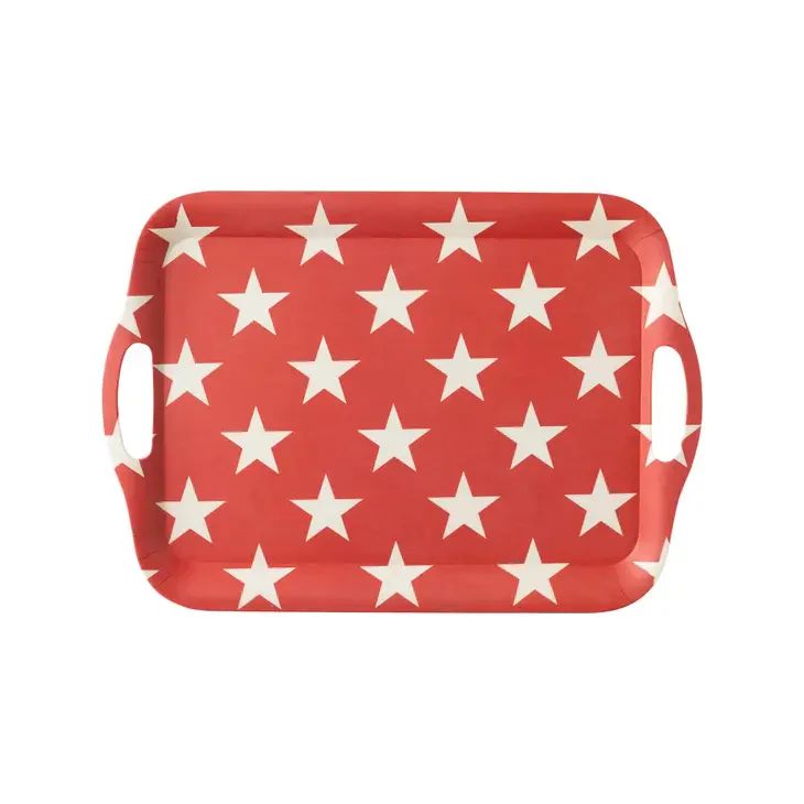 Red Star Reusable Bamboo Tray | Ellie and Piper
