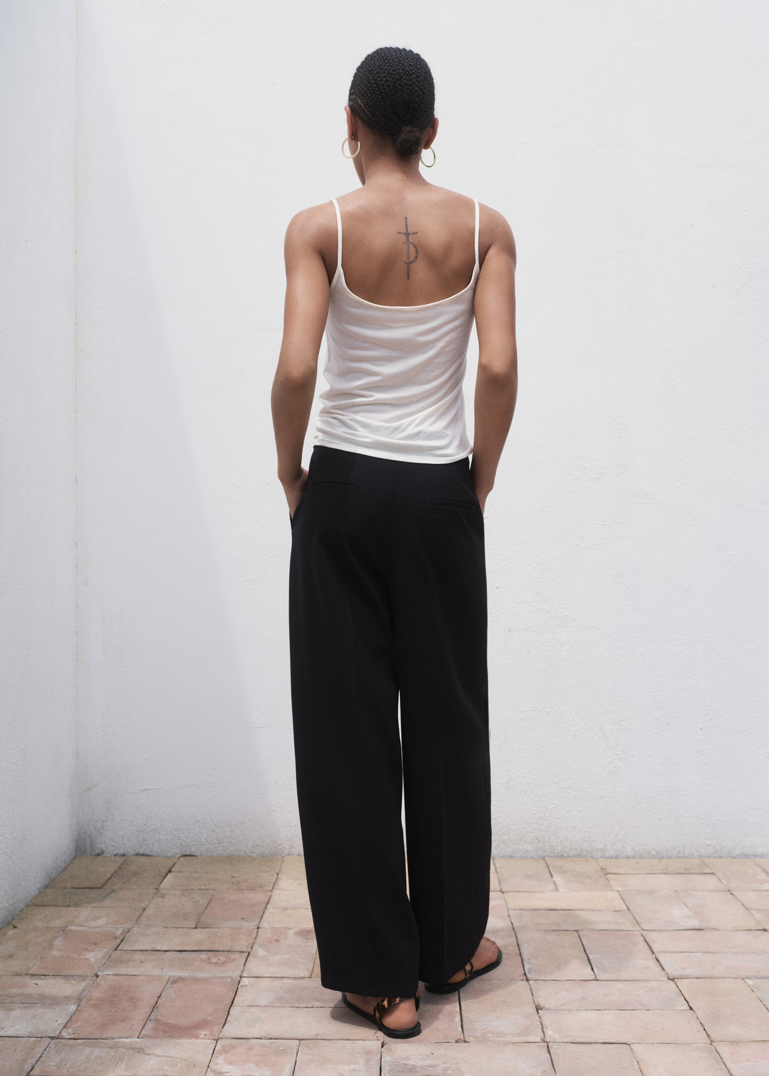Pleated wide leg trousers - Women | MANGO United Kingdom | MANGO (UK)