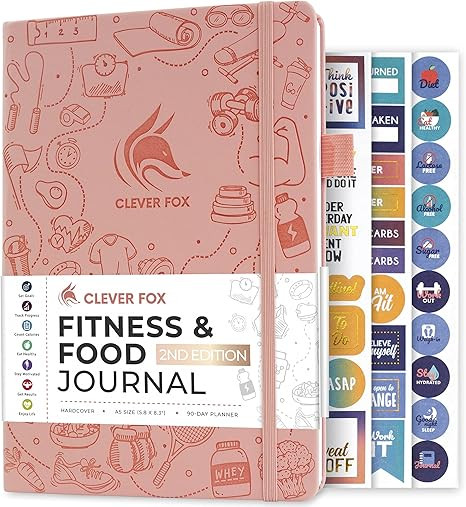 Clever Fox Fitness & Food Journal – Nutrition & Workout Planner for Women & Men – Diet & Gym ... | Amazon (US)