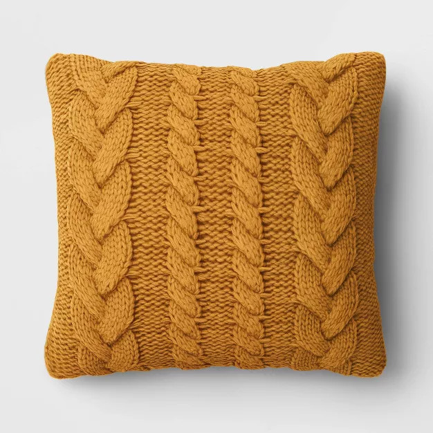 Cable Knit Throw Pillow - Threshold™ | Target