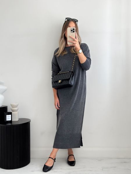 The perfect grey knitted dress 🩶

#LTKstyletip #LTKworkwear #LTKSeasonal