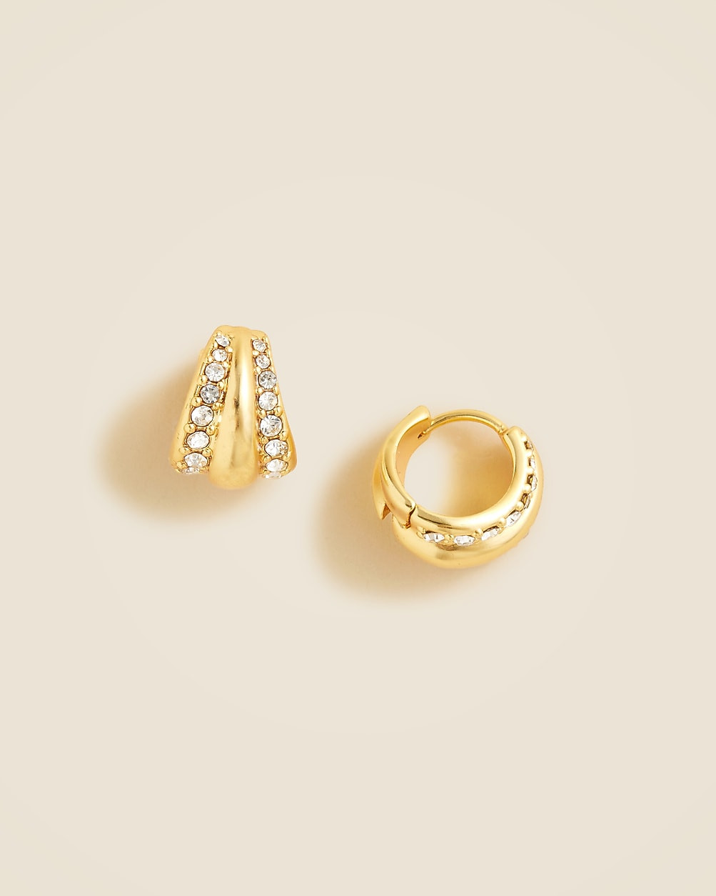 Pavé crystal hoop earrings | J. Crew US