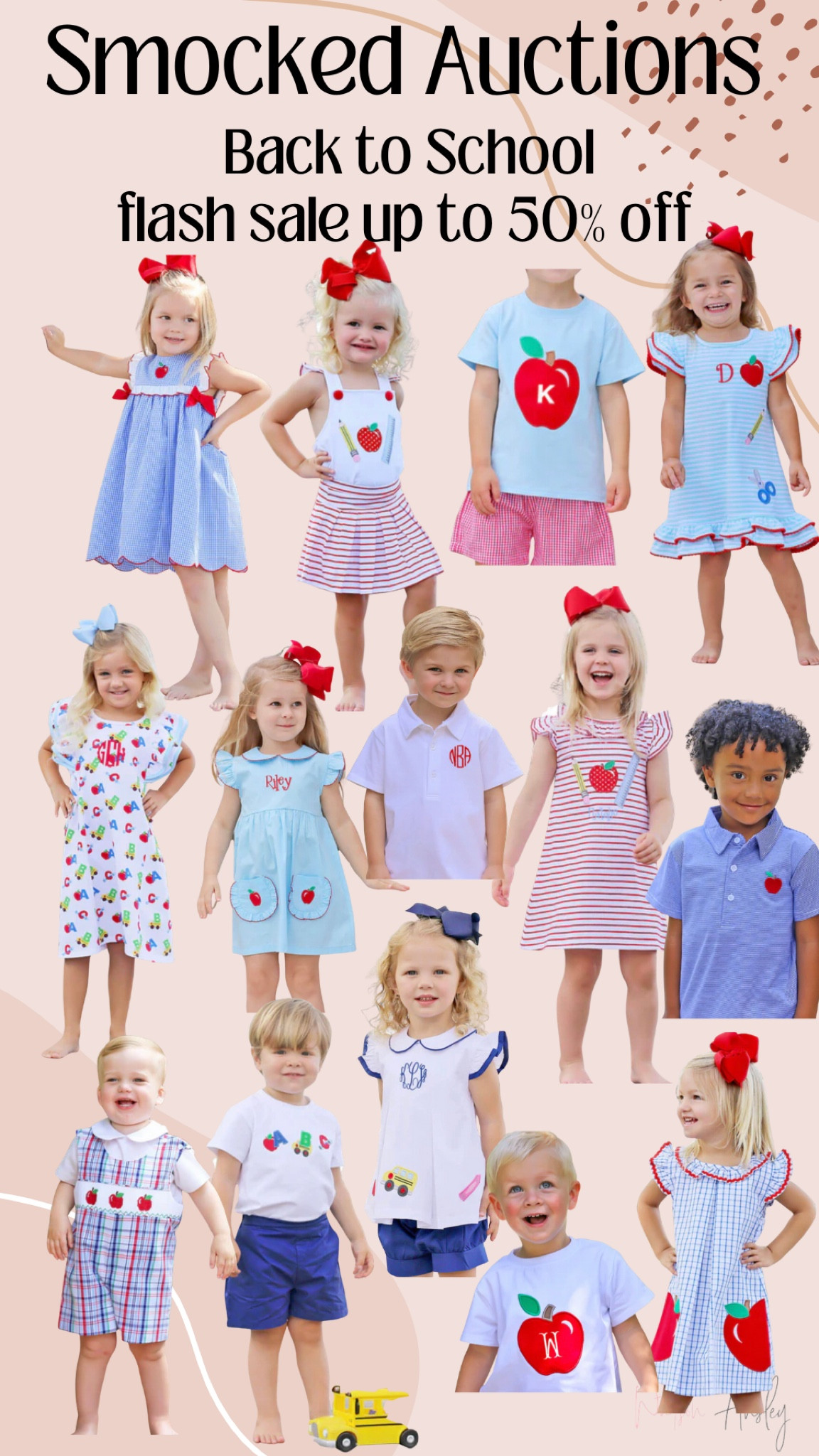Shop back to school from Smocked Auctions up to 50% off right now!!

Click below to shop 


#LTKBacktoSchool #LTKsalealert #LTKkids