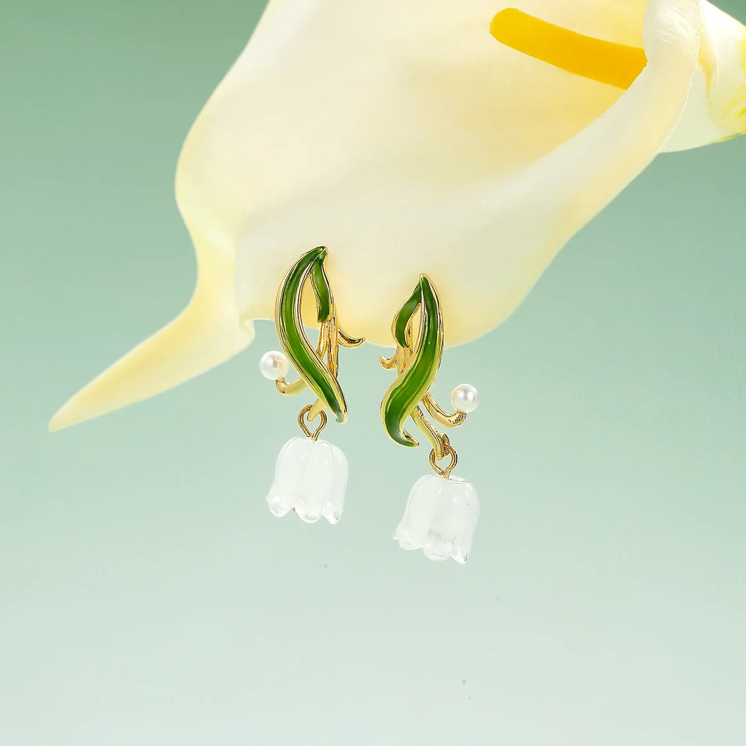 Lily of The Valley Drop Earrings | Selenichast