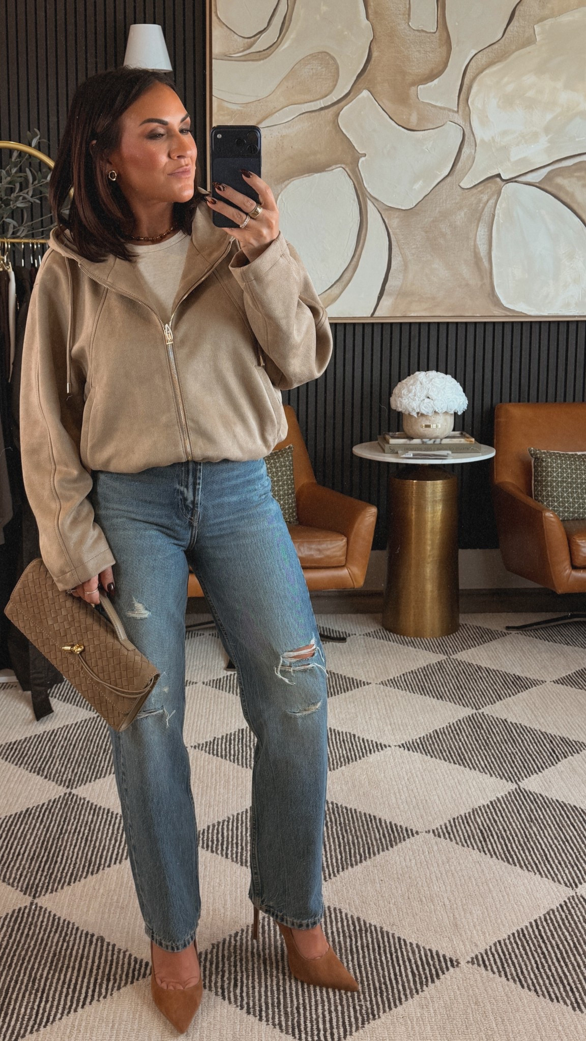 Xs in jacket 
26 in jeans 

#LTKOver40 #LTKStyleTip #LTKPetite