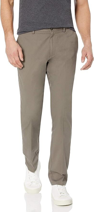 Amazon Essentials Mens Slim-Fit Wrinkle-Resistant Flat-Front Chino Pant | Amazon (US)