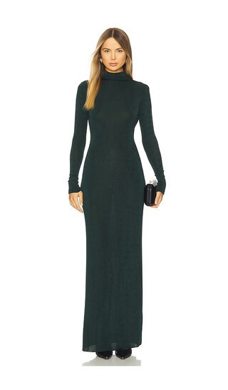 SEROYA Kim Maxi Dress in Dark Green. - size M | Revolve Clothing (Global)