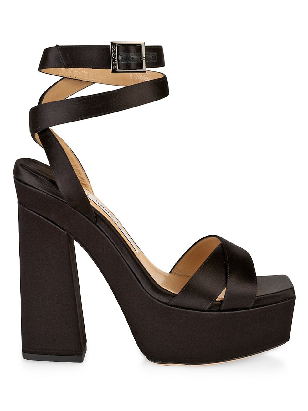 Jimmy Choo Gaia Satin Platform Sandals | Saks Fifth Avenue