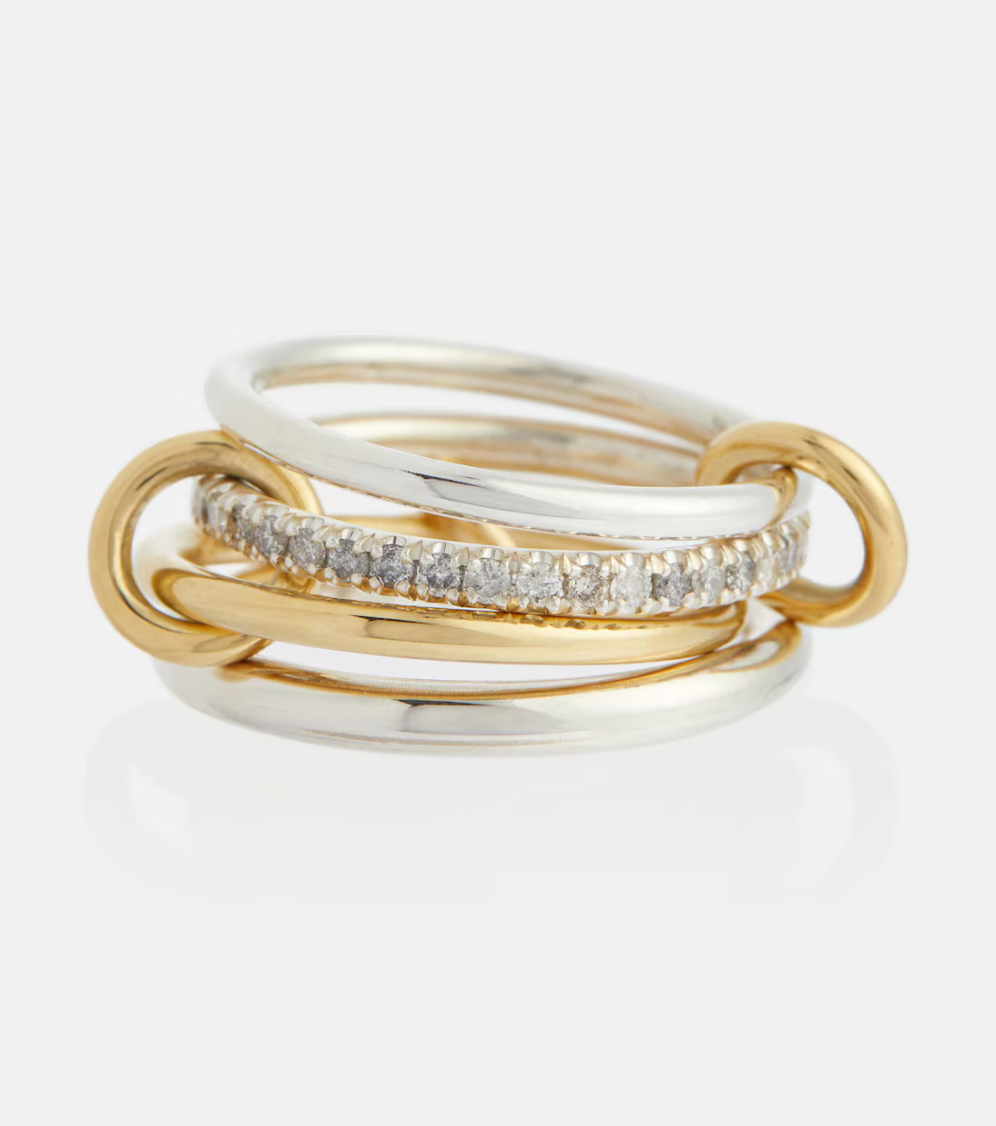 Nimbus 18kt gold and sterling silver ring with diamonds | Mytheresa (US/CA)