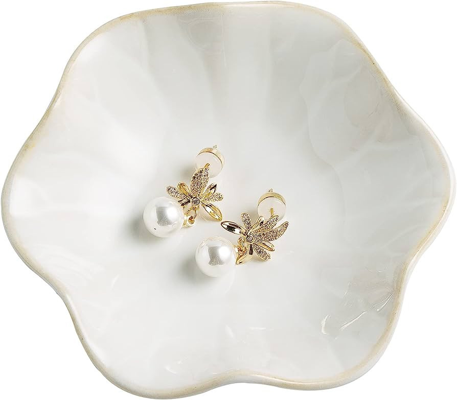 BEUNAIZER Jewelry Dish Tray, Ring Dish, Ceramic Trinket Tray, Key Bowl, Decorative Plate, Gifts f... | Amazon (US)