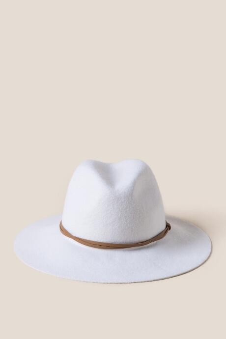 Brielle Wool Floppy Hat - White | Francesca’s Collections