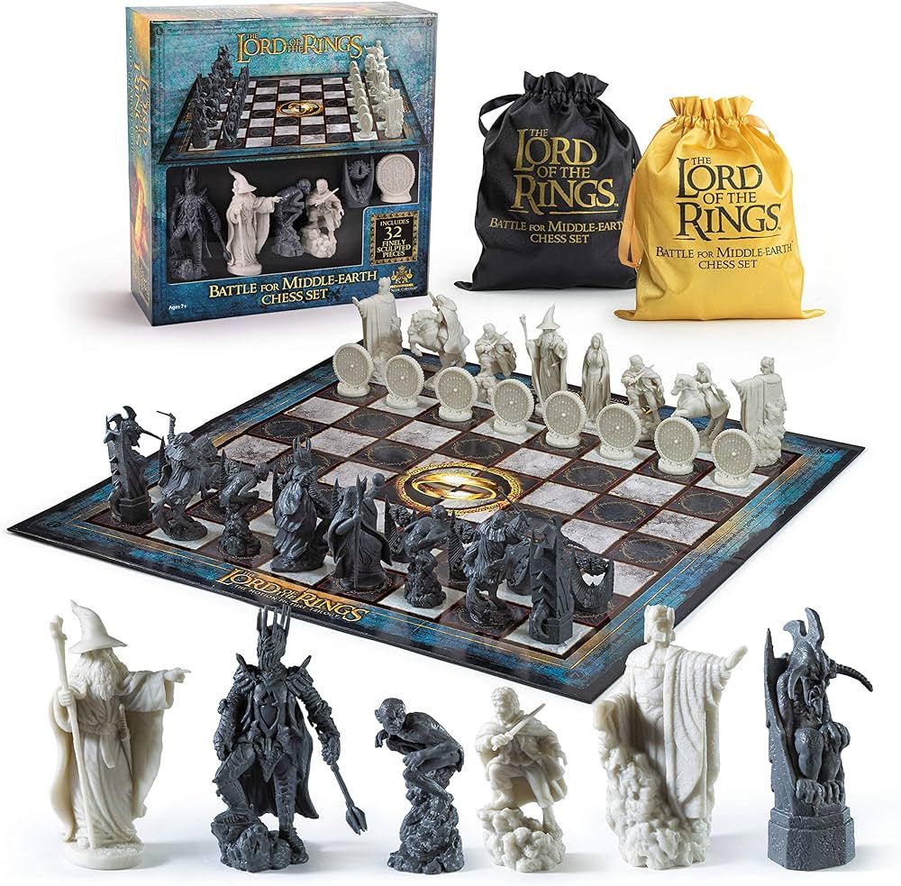 The Noble Collection The Lord of The Rings - Chess Set: Battle for Middle-Earth,Black | Amazon (US)