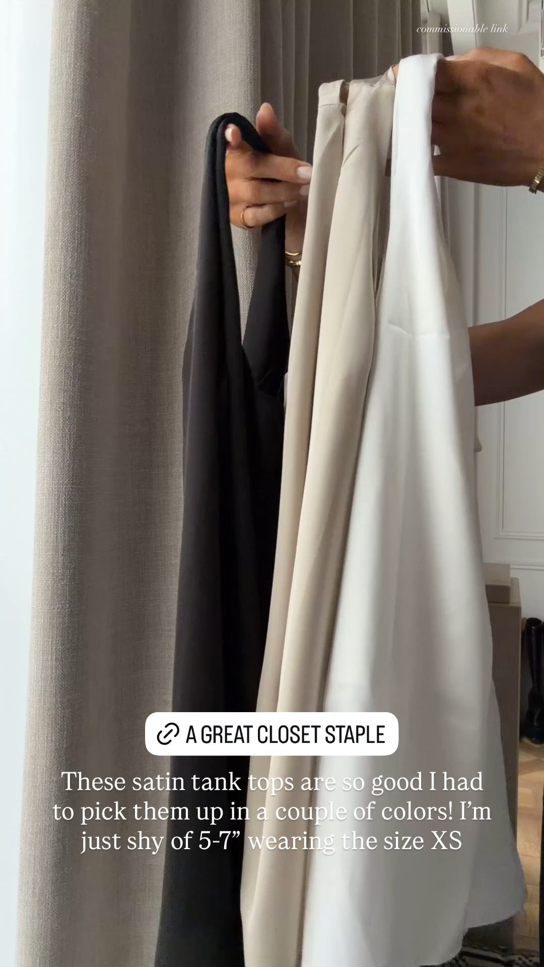 These satin tank tops are so good I had to pick them up on a couple of colors! I’m just shy of 5-7” wearing the size XS 

#LTKBeauty #LTKStyleTip #LTKSeasonal