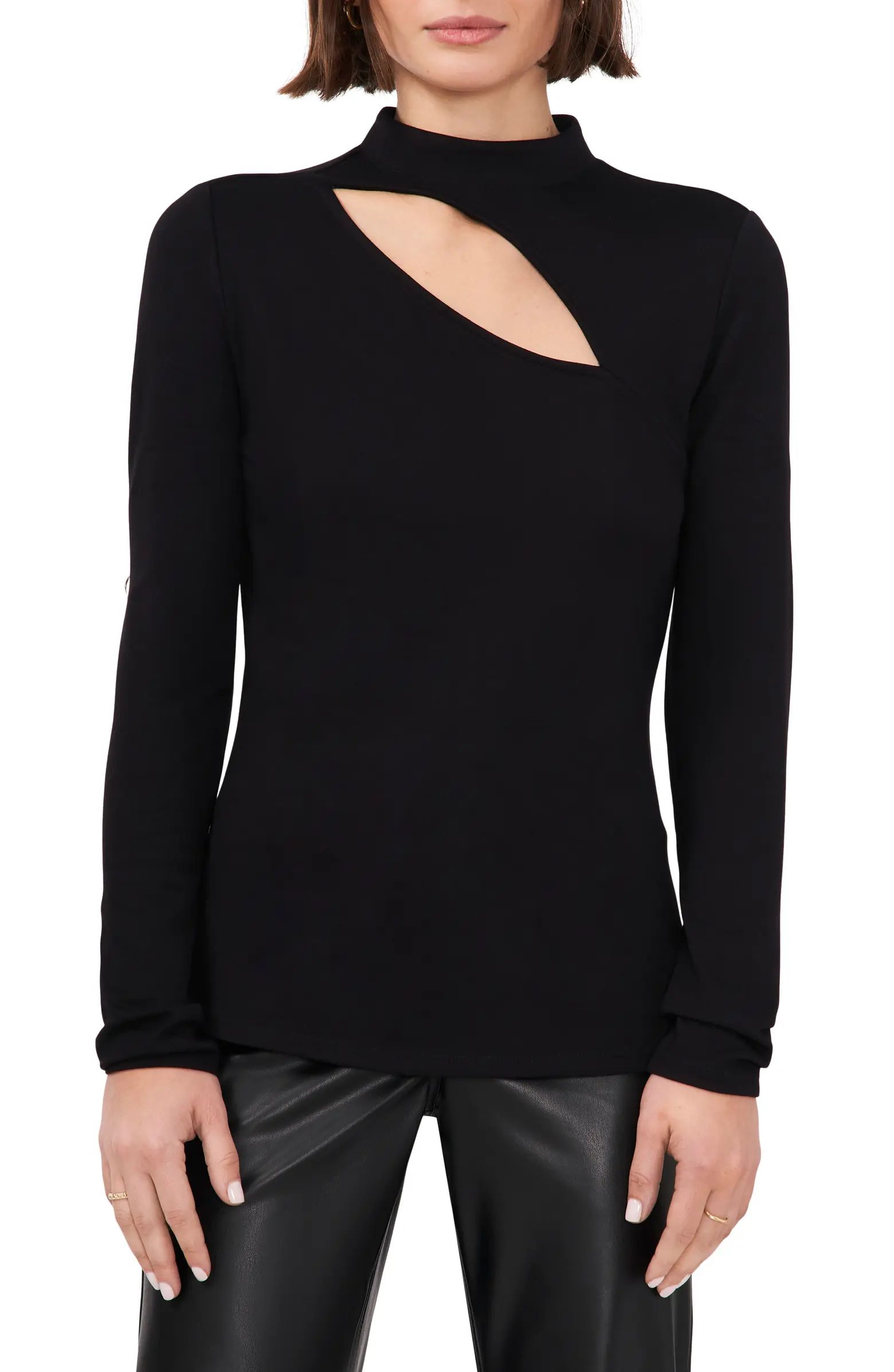 Cutout Mock Neck Top | Nordstrom