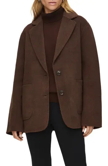 ALIGNE Orson Oversize Wool Blend Coat in Chocolate at Nordstrom Rack, Size 10 | Nordstrom Rack