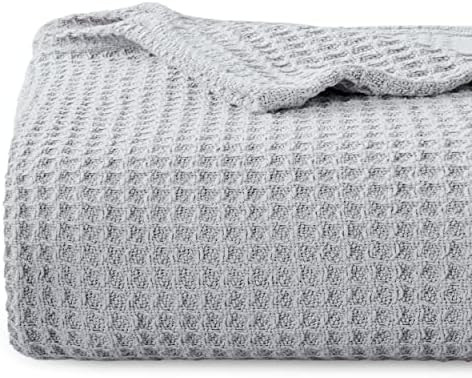 Bedsure 100% Cotton Blankets Twin XL Size for Bed - 405GSM Waffle Weave Blankets for All Seasons, Co | Amazon (US)