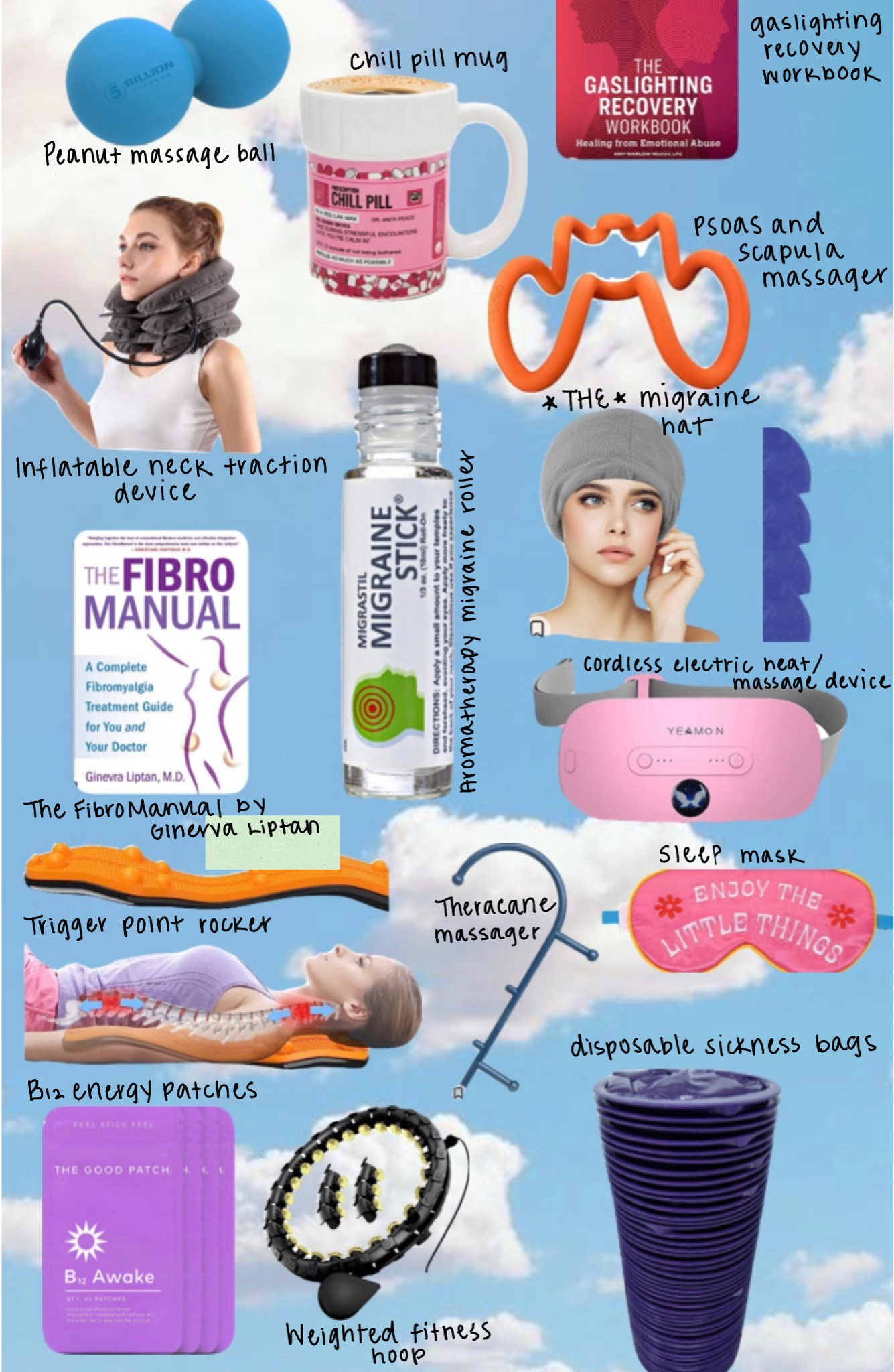 Wellness/ Spoonie/ Chronic Illness NECESSITIES! Products I swear by/can’t live without 🫶🤎 
#wellness #health #chronicpain #selfcare #relaxation #massage #chronicillness 

#LTKunder100 #LTKFind #LTKGiftGuide