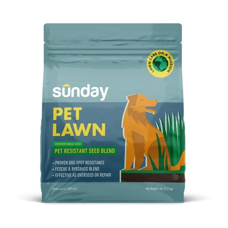 Sunday Pet Lawn Premium Urine-Resistant Pet-Safe Grass Seed, 5 lb Bag, Sun & Shade | Walmart (US)