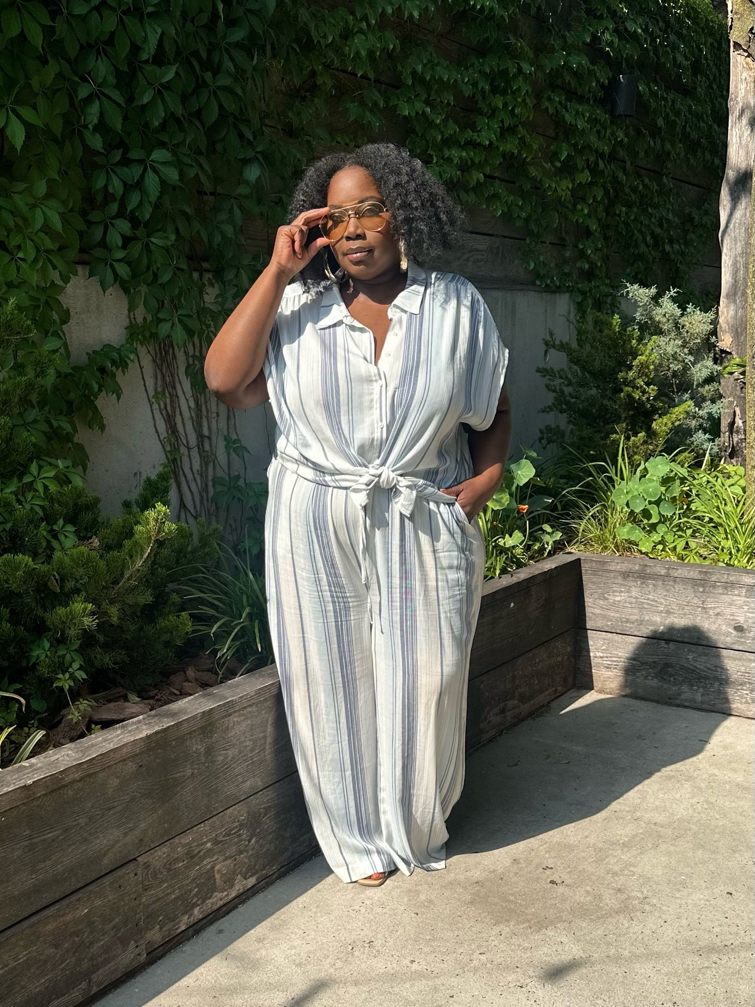 A chill day in a matching set.