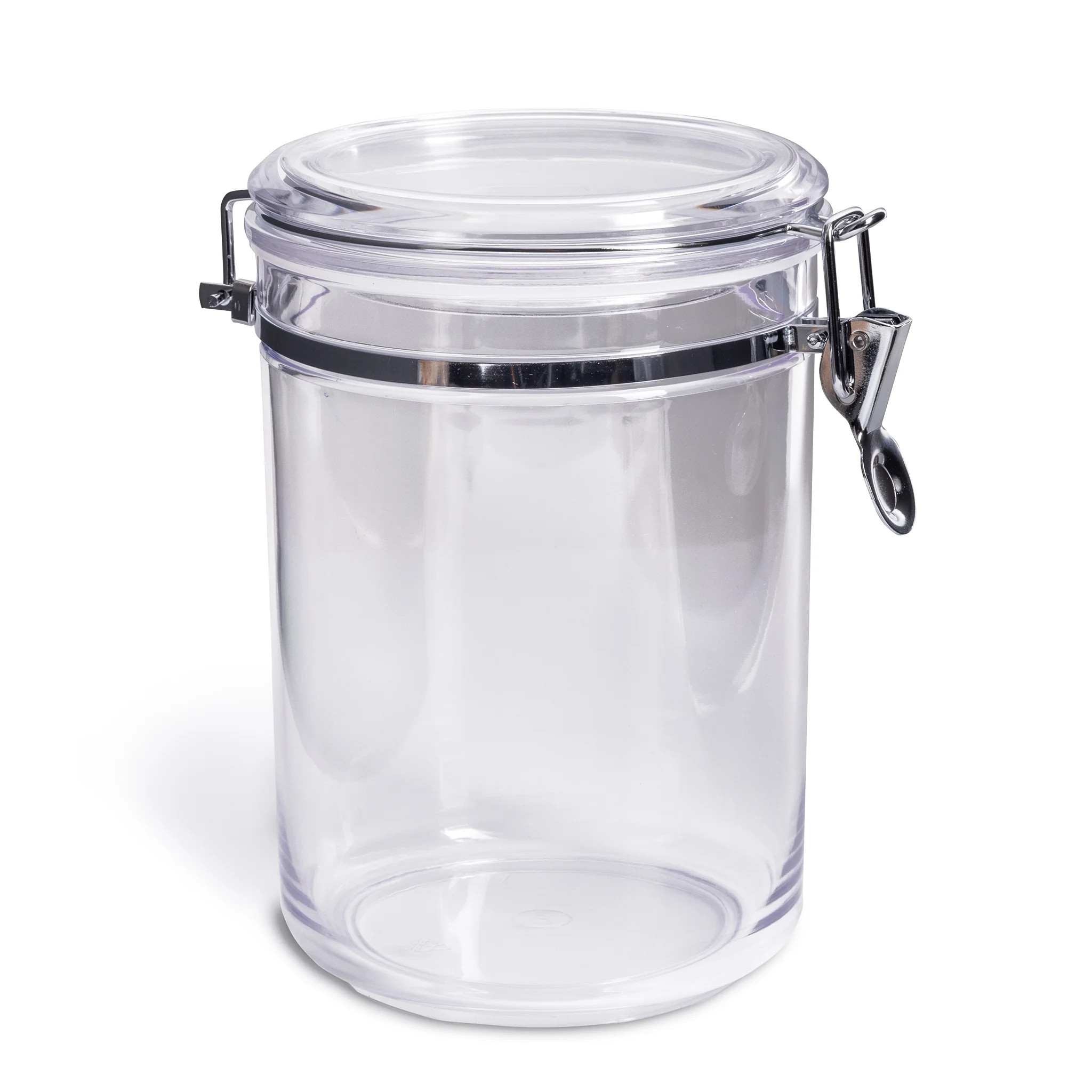Mainstays Round Plastic Food Storage Canister - Medium- 5.12” W x 6.5” D x 7.5” H​ - Walm... | Walmart (US)