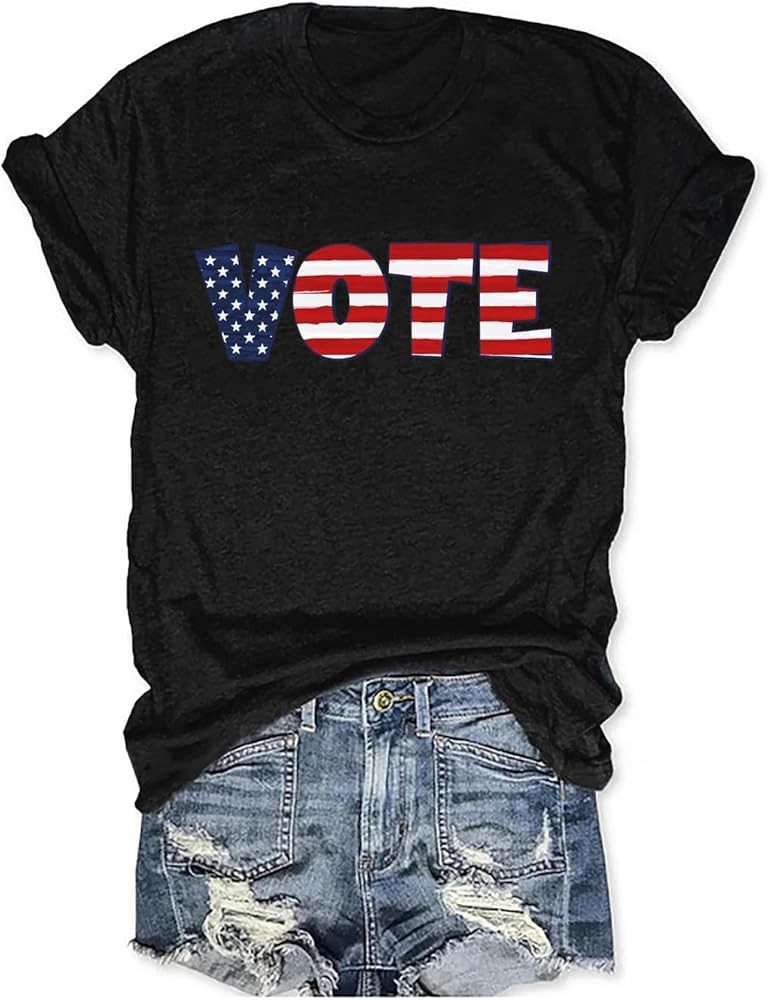 Womens Vote Shirts Presidential Election Tshirt Funny Friends Voting Graphic Tee Tops | Amazon (US)