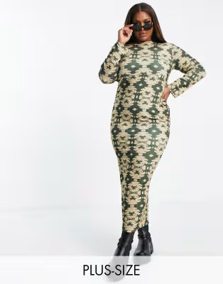 Public Desire Curve open back maxi dress in green | ASOS | ASOS (Global)